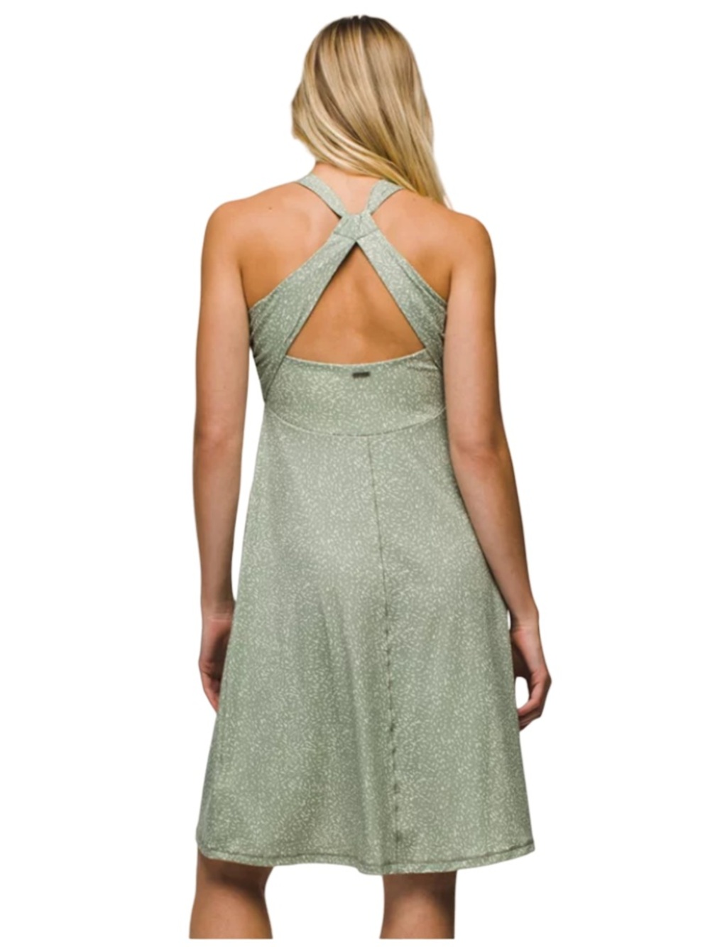 Prana Women's Jewel Lake Summer Dress Green Juniper Sharkstooth Small Strappy - Picture 2 of 16